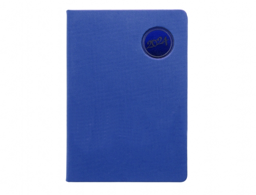 Agenda encuadernada Liderpapel kilkis 15x21 cm 2024 dia pagina color azul papel 167074, imagen 3 mini