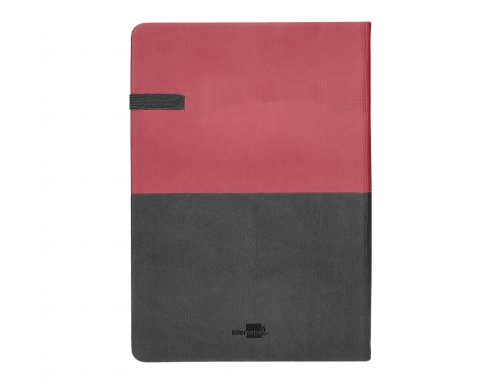 Agenda encuadernada Liderpapel leontio A5 2024 dia pagina gris y rojo papel 167032, imagen 4 mini