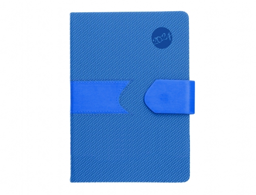 Agenda encuadernada Liderpapel lidhor 15x21 cm 2024 dia pagina color azul papel 167073, imagen 3 mini