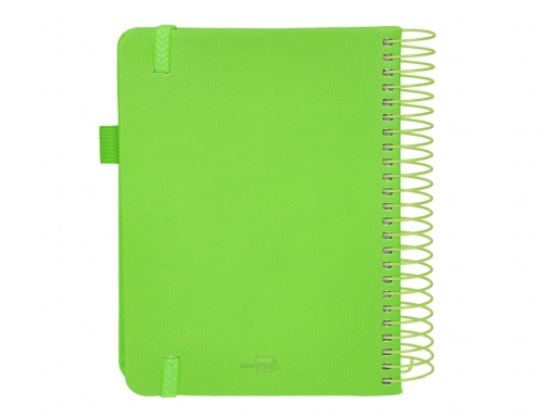 Agenda encuadernada Liderpapel neon A5 2024 dia pagina papel 70 gr color 167030, imagen 4 mini