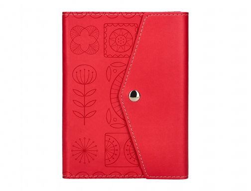 Agenda encuadernada Liderpapel therasia mini 2024 dia pagina color rojo papel 70 167011, imagen 3 mini
