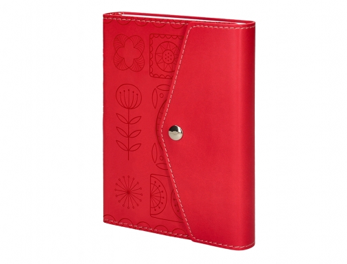 Agenda encuadernada Liderpapel therasia mini 2024 dia pagina color rojo papel 70 167011, imagen 5 mini