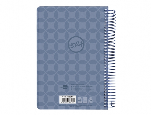 Agenda espiral Liderpapel classic A5 2024 semana vista portada polipropileno papel 70 166958, imagen 4 mini