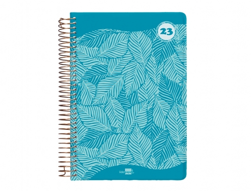 Agenda espiral Liderpapel classic A6 2023 semana vista portada polipropileno papel 70 163955 , gris, imagen 2 mini