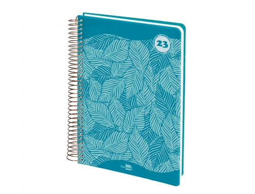 Agenda espiral Liderpapel classic A6 2023 semana vista portada polipropileno papel 70 163955 , gris, imagen 5 mini