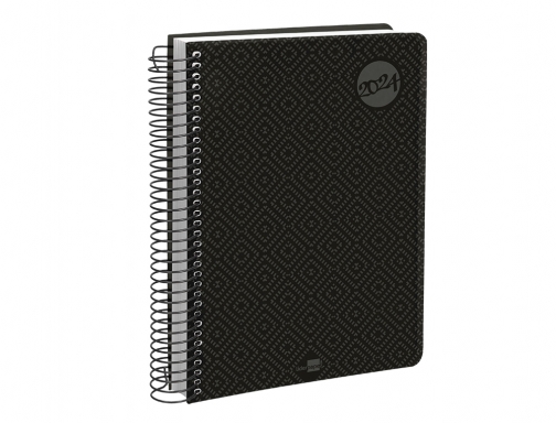 Agenda espiral Liderpapel classic A6 2024 semana vista portada polipropileno papel 70 166960, imagen 5 mini