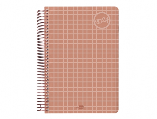Agenda espiral Liderpapel classic A6 2024 semana vista portada polipropileno papel 70 166963, imagen 3 mini