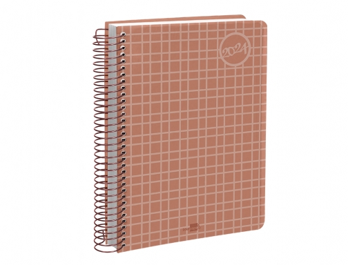Agenda espiral Liderpapel classic A6 2024 semana vista portada polipropileno papel 70 166963, imagen 5 mini