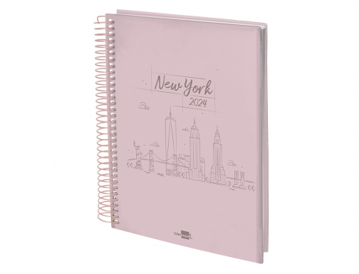 Agenda espiral Liderpapel gazi A4 2024 dia pagina portada polipropileno papel 70 166965, imagen 5 mini