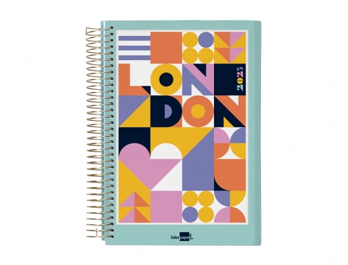 Agenda espiral Liderpapel gazi A5 2023 dia pagina portada polipropileno papel 70 163962 , fantasia, imagen 2 mini