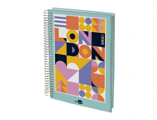 Agenda espiral Liderpapel gazi A5 2023 dia pagina portada polipropileno papel 70 163962 , fantasia, imagen 4 mini