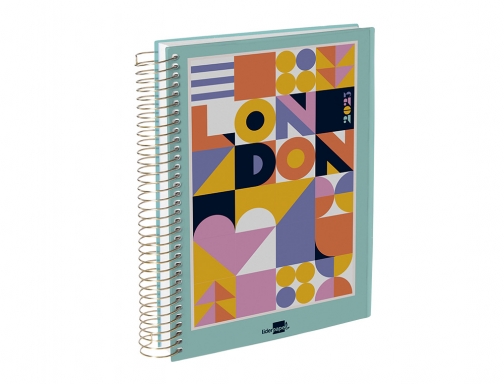 Agenda espiral Liderpapel gazi A5 2023 dia pagina portada polipropileno papel 70 163962 , fantasia, imagen 5 mini