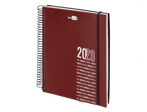 Agenda espiral Liderpapel olbia 15x21 cm 2023 dia pagina tapa polipropileno metalizado 164017, imagen 4 mini