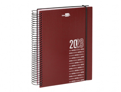 Agenda espiral Liderpapel olbia 15x21 cm 2023 dia pagina tapa polipropileno metalizado 164017, imagen 5 mini