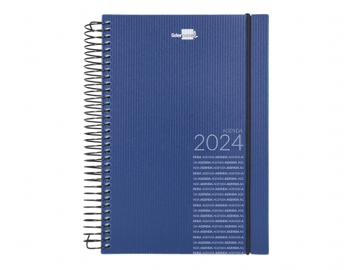Agenda espiral Liderpapel olbia 15x21 cm 2024 dia pagina tapa polipropileno metalizado 167022, imagen 3 mini