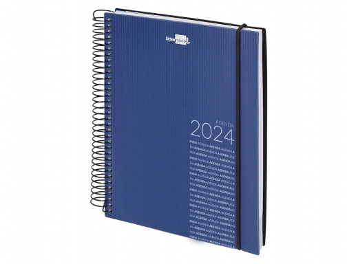 Agenda espiral Liderpapel olbia 15x21 cm 2024 dia pagina tapa polipropileno metalizado 167022, imagen 5 mini