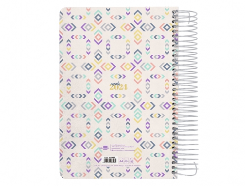Agenda espiral Liderpapel perissa A4 2024 dia pagina papel 80 gr diseo 166983, imagen 4 mini