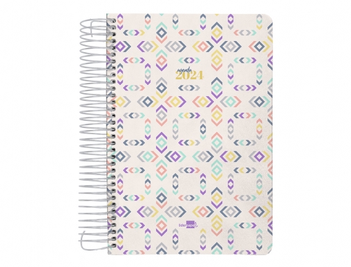 Agenda espiral Liderpapel perissa A6 2024 semana vista papel 80 gr diseo 166995, imagen 3 mini