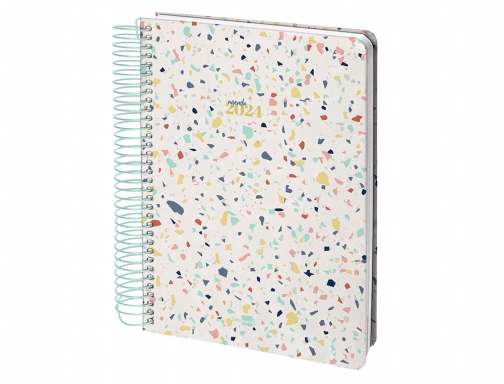 Agenda espiral Liderpapel perissa A6 2024 semana vista papel 80 gr diseo 166996, imagen 4 mini