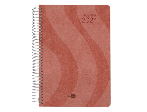 Agenda espiral Liderpapel syros 15x21 cm 2024 dia pagina simple espiral color 167000, imagen 3 mini