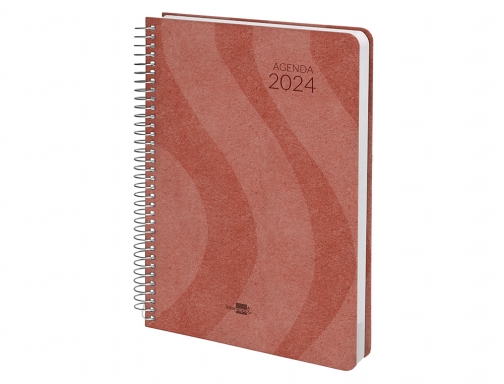 Agenda espiral liderpapel perissa a4 2024 dia pagina papel 80 gr