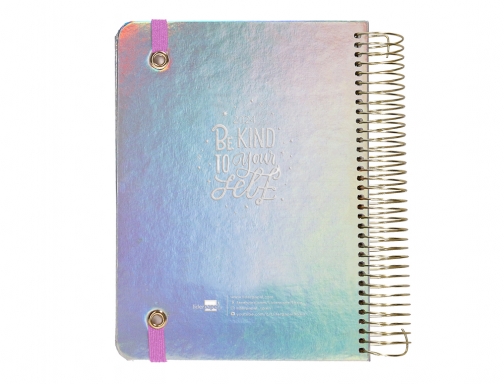 Agenda espiral Liderpapel tapa iridiscente kymolos A6 2024 semana vista papel 70 167007, imagen 4 mini