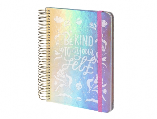 Agenda espiral Liderpapel tapa iridiscente kymolos A6 2024 semana vista papel 70 167007, imagen 5 mini