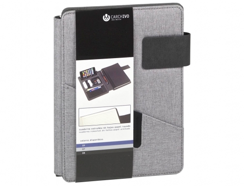 Carpeta portafolios Carchivo venture Din A5 con cuaderno y soporte smartphone color 23015007 , gris, imagen 2 mini