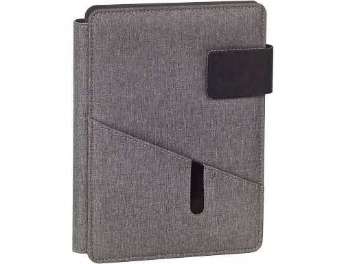 Carpeta portafolios Carchivo venture Din A5 con cuaderno y soporte smartphone color 23015007 , gris, imagen 3 mini