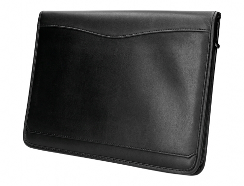 Carpeta portafolios cremallera con bolsa para movil y tarjetero color negro 260x355 Csp 163736NE, imagen 2 mini