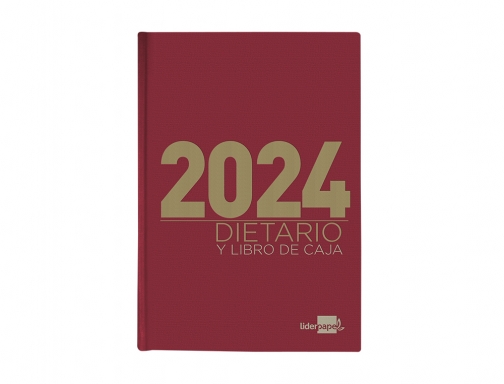 Dietario Liderpapel 12x16,5 cm 2024 octavo color rojo papel 70 gr 167110, imagen 3 mini