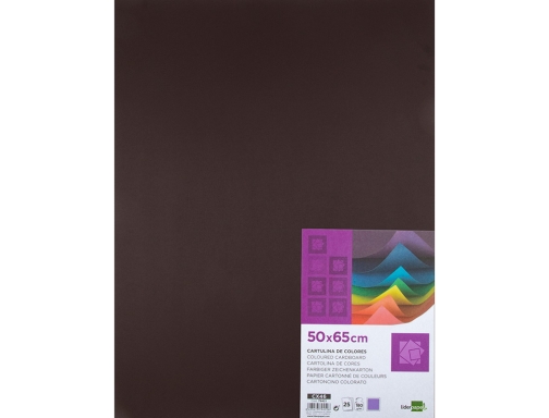 Cartulina Liderpapel 50x65 cm 180 gr marron paquete de 25 hojas 67851, imagen 2 mini