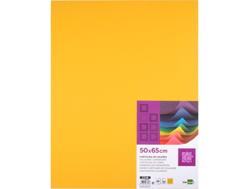 Cartulina Liderpapel 50x65 cm 180 gr oro viejo paquete de 25 hojas 67853, imagen 2 mini