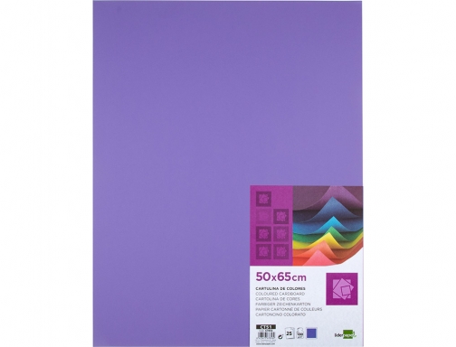 Cartulina Liderpapel 50x65 cm 180 gr purpura paquete de 25 hojas 67856, imagen 2 mini