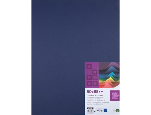 Cartulina Liderpapel 50x65 cm 180 gr zafiro paquete de 25 hojas 67857 , azul zafiro, imagen 2 mini