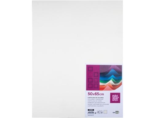 Cartulina Liderpapel 50x65 cm 180g m2 blanco paquete de 25 hojas 79448, imagen 3 mini