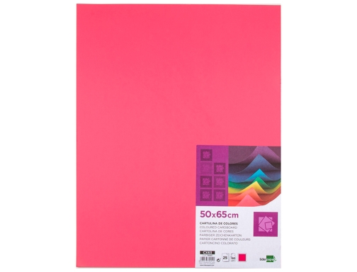 Cartulina Liderpapel 50x65 cm 180g m2 fucsia paquete de 25 hojas 79451, imagen 2 mini