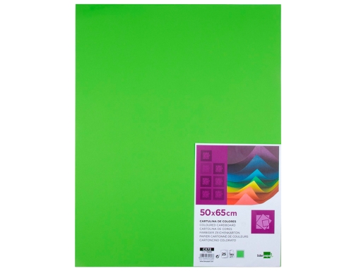 Cartulina Liderpapel 50x65 cm 180g m2 verde pistacho paquete de 25 hojas 79460, imagen 2 mini