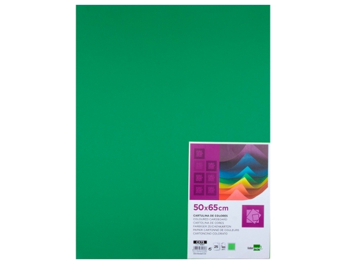 Cartulina Liderpapel 50x65 cm 180g m2 verde navidad paquete de 25 hojas 79461, imagen 2 mini