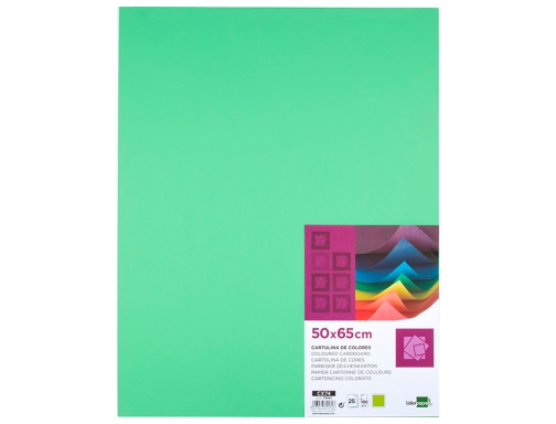 Cartulina Liderpapel 50x65 cm 180g m2 verde hierba paquete de 25 hojas 79462, imagen 2 mini