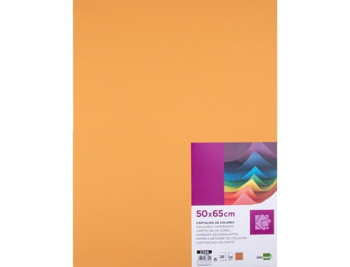 Cartulina Liderpapel 50x65 cm 240g m2 avellana paquete de 25 hojas 64560, imagen 2 mini