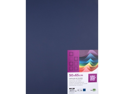 Cartulina Liderpapel 50x65 cm 240g m2 azul zafiro paquete de 25 hojas 64563, imagen 2 mini