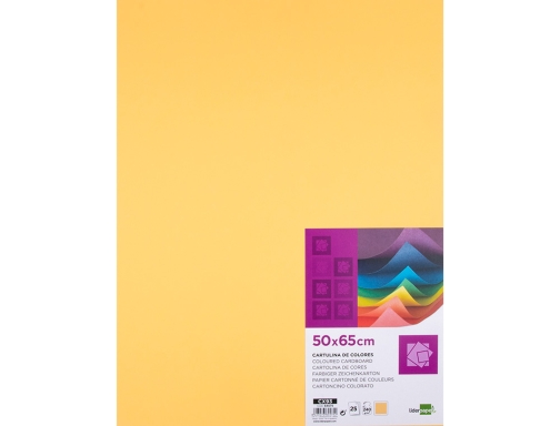 Cartulina Liderpapel 50x65 cm 240g m2 oro paquete de 25 hojas 64575, imagen 2 mini