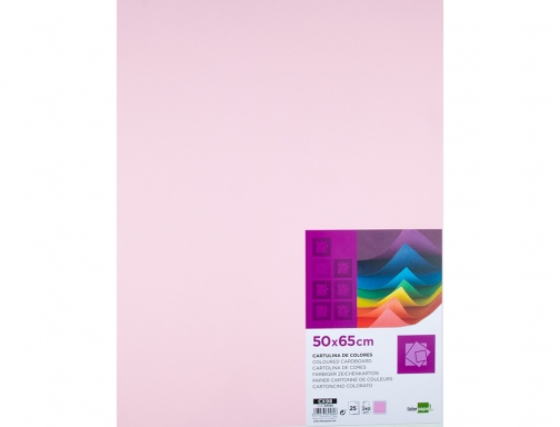 Cartulina Liderpapel 50x65 cm 240g m2 rosa paquete de 25 hojas 64580, imagen 2 mini