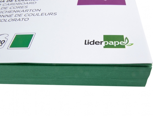 Cartulina Liderpapel A4 180g m2 verde abeto paquete de 100 hojas 26532, imagen 5 mini
