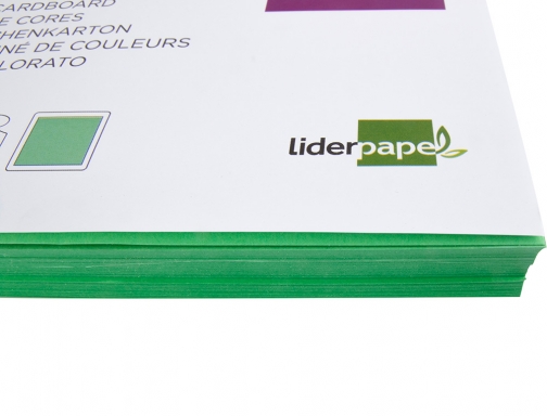 Cartulina Liderpapel A4 180g m2 verde billar paquete de 100 hojas 26534, imagen 5 mini