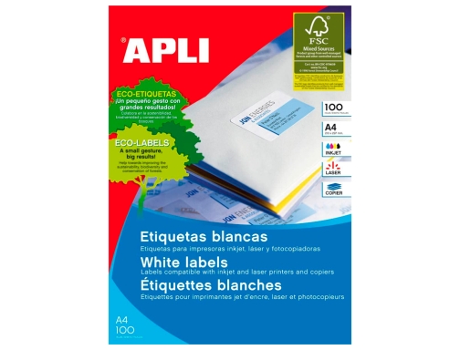 Etiquetas adhesivas Apli 1272, tamao 70x35 mm 24x impresora laser ink-jet, imagen 2 mini