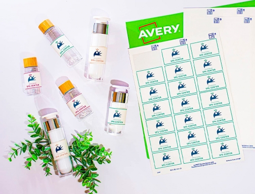Etiqueta adhesiva Avery blanca permanente reciclada 100% laser 63,5x38,1 mm caja de LR7160-15, imagen 5 mini