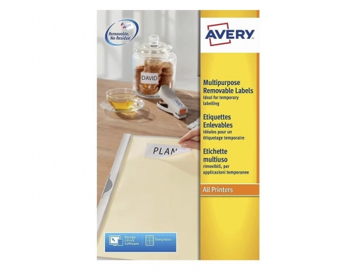 Etiqueta adhesiva Avery removible tamao 25,4x10 mm caja de 4725 unidades L4731REV-25, imagen 3 mini