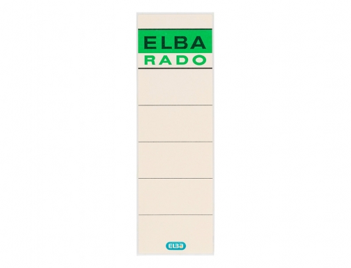 Etiquetas adhesivas Elba lomera color hueso 54x190 mm pack de 10 unidades 100420953, imagen 2 mini